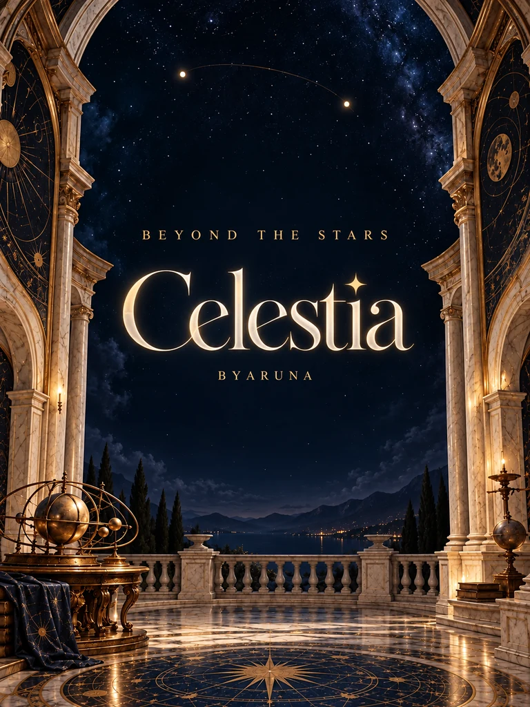 Pratinjau tema undangan digital Celestia