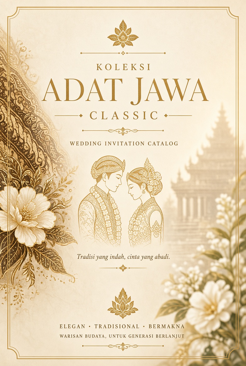Pratinjau tema undangan digital Adat Jawa Klasik