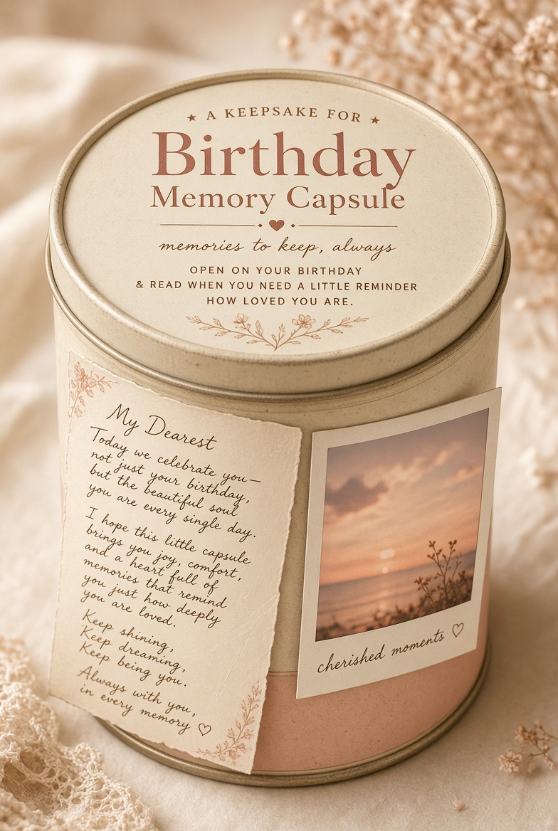 Pratinjau tema kartu ucapan digital Birthday Memory Capsule