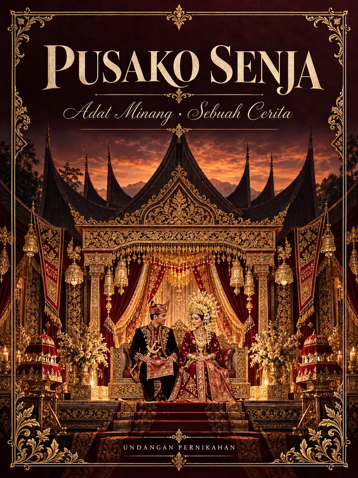 Pratinjau tema undangan digital Pusako Senja