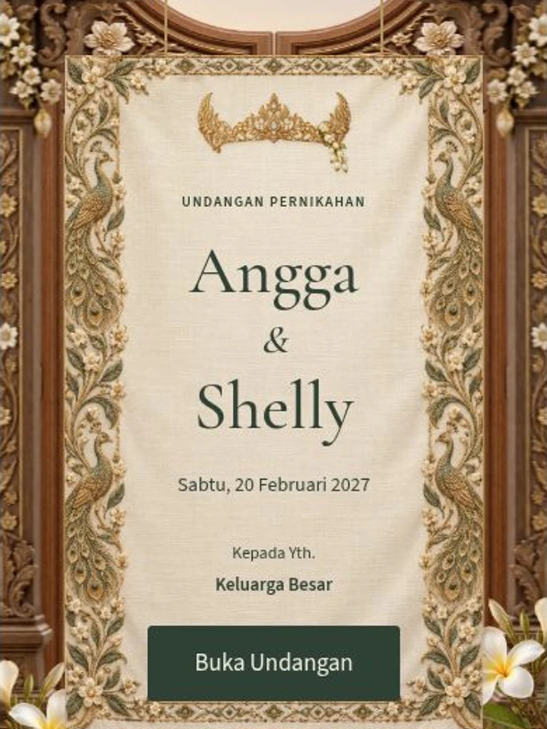 Pratinjau tema undangan digital Embun Priangan